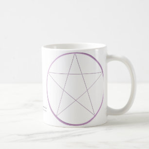 Lila Gel-Pentagramm Kaffeetasse