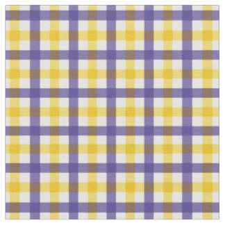Lila & Gelb Gingham Kariert / Tartan Stoff