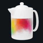 Lila-gelb-grün-rosa Rosa-Regenbogenfarben<br><div class="desc">Blaue,  Lila-gelb-grüne Rosa-Regenbogenfarben Moderner Abstrakter Teekessel.</div>