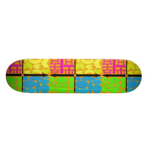 Lila, gelb, Lite-Blau, Limones Grün, orange Skateboard