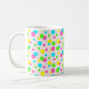 Lila-Gelb-Rosa-Niedlich-Polka-Dot Kaffeetasse