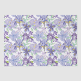 Lila-Gelbe Iris-Blütenfarbe Seidenpapier