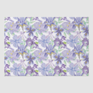 Lila-Gelbe Iris-Blütenfarbe Seidenpapier