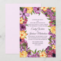Lila-Gelbe Jewel Tone Blumenzehen