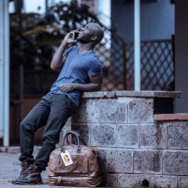 Lila-gelbe Monogram, Initial C weiß Gepäckanhänger