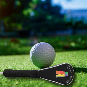 Lila-gelbe Monogramm Initial A Golf Headcover