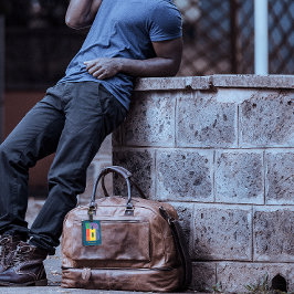 Lila-gelbe Monogramm Initial-B-blau Gepäckanhänger