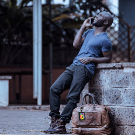 Lila-gelbe Monogramm Initial B Gepäckanhänger