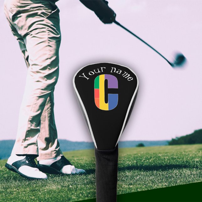 Lila-gelbe Monogramm Initial C Golf Headcover (Von Creator hochgeladen)