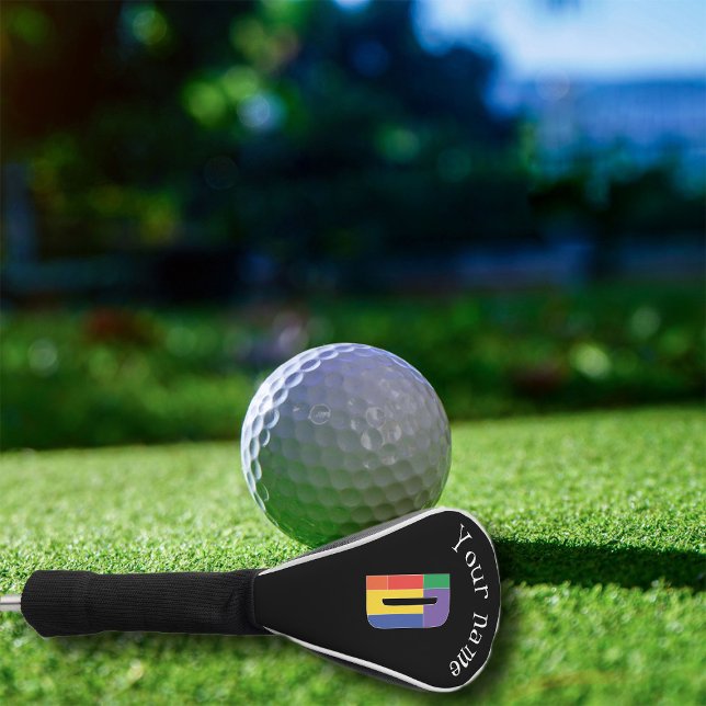 Lila-gelbe Monogramm Initial D Golf Headcover (Von Creator hochgeladen)