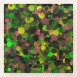 Lila gelber Dotglas-Untersetzer Glasuntersetzer