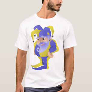 Lila-gelber Renaissance-Narr mit Bart T-Shirt