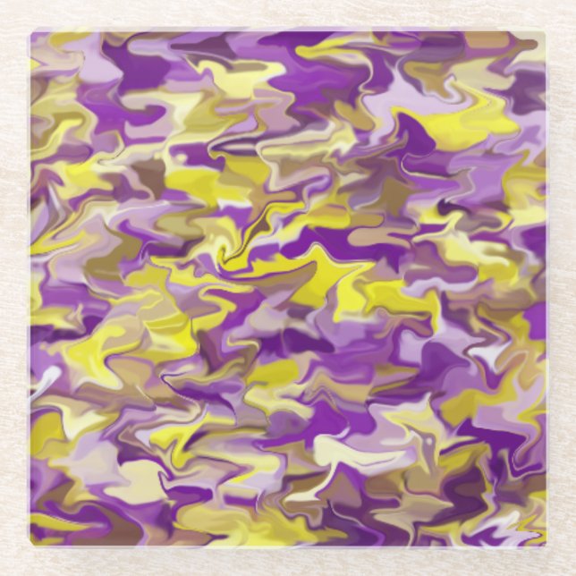 Lila gelber Untersetzer (Vorderseite)