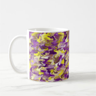 Lila Gelber Wirbel 330ml Tasse