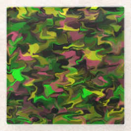 Lila, gelber, wirbelfarbener Untersetzer