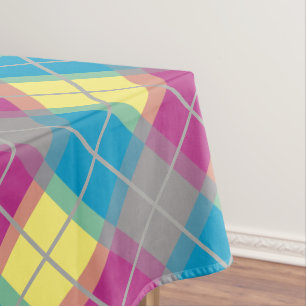 Lila, gelbes Muster Tischdecke