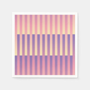 Lila-gelbes, rosa Streifenmuster Serviette