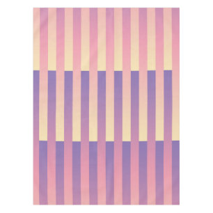 Lila-gelbes, rosa Streifenmuster Tischdecke