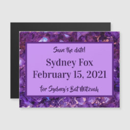 Lila Gemische speichern das Datumsfenster Magneteinladung