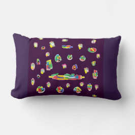 lila gemischte Farben gemusterte Qualität Lendenkissen