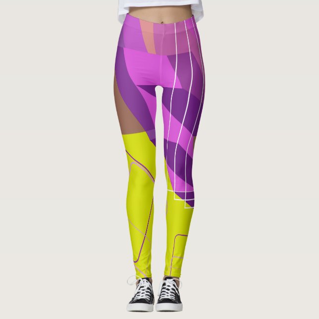 LILA GEO LEGGINGS (Vorderseite)