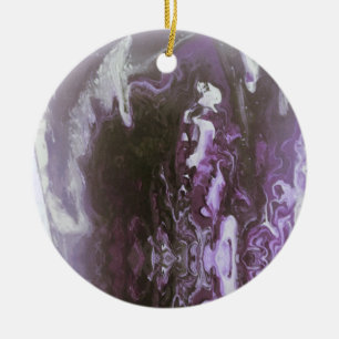 Lila Geode natürliche Steinnatur Keramik Ornament