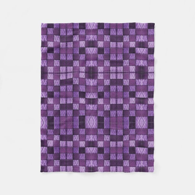 Lila geometrisch karierte Decke (Vorderseite)