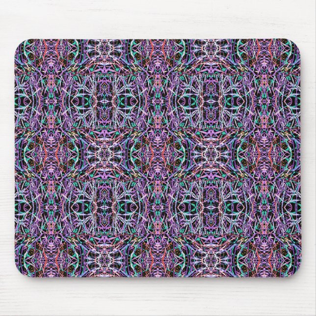 Lila geometrisch rosa mousepad (Vorne)