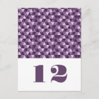 Lila geometrische Dreiecke Postkarte