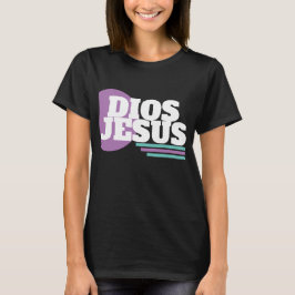 Lila geometrische Glaubensdios Christlich Slang T-Shirt