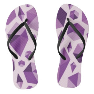 Lila geometrische Juwelenformen Flip Flops