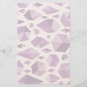 Lila geometrische Juwelformen Briefpapier