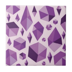 Lila geometrische Juwelformen Fliese