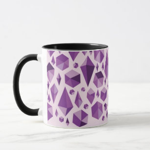 Lila geometrische Juwelformen Tasse