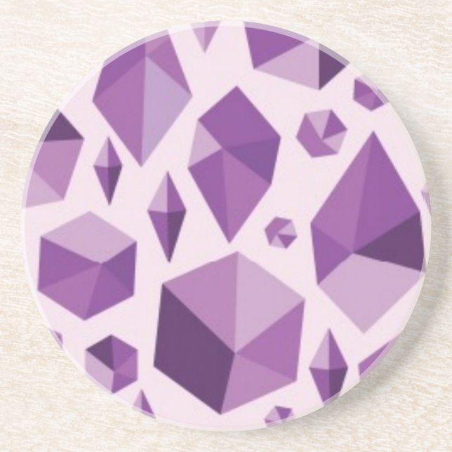 Lila geometrische Juwelformen Untersetzer (Vorne)
