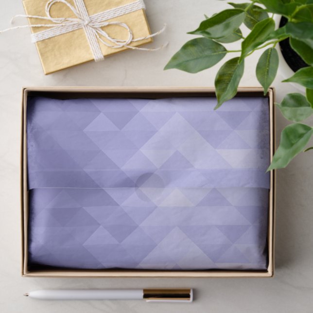 Lila geometrische Quadrate des violetten Dreiecks Seidenpapier (Geschenk)