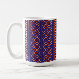 Lila geometrisches Design Tasse