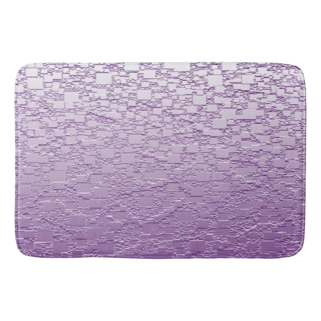 Lila geometrisches Fliesendesign Ombre Badematte (Vorderseite)