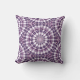Lila Geometrisches Mandala-Kissen 16" x 16" Kissen