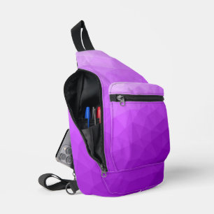 Lila geometrisches Maschenmuster Crossbody Bag