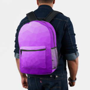 Lila geometrisches Maschenmuster mit Farbverlauf Bedruckter Rucksack