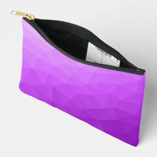 Lila geometrisches Maschenmuster Zubehörtasche