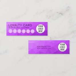 Lila geometrisches Messemuster Treuekarte