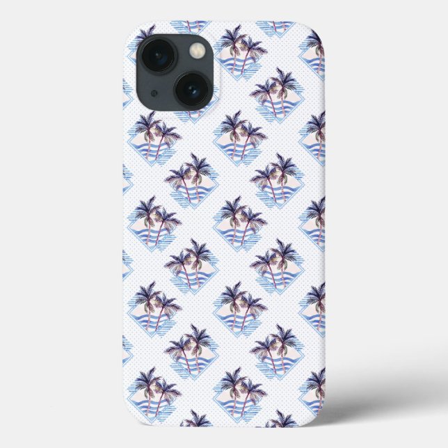 Lila geometrisches Muster für Wasserfarben Case-Mate iPhone Hülle (Rückseite)