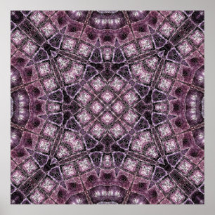 Lila geometrisches Muster mit komplizierter Symmet Poster