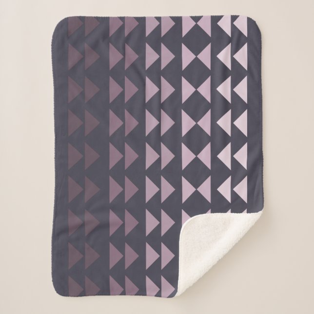 Lila geometrisches Muster Sherpadecke (Vorderseite)