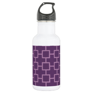 Lila geometrisches Muster Trinkflasche