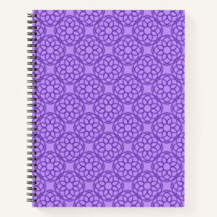 Lila Geometrisches Nahtloses Muster Notizbuch