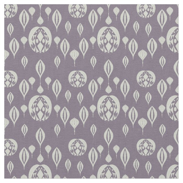 Lila geometrisches Retro-Muster Stoff (Nahaufnahme)