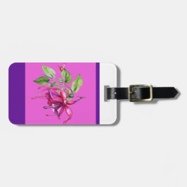 Lila Gepäckträger auf der modernen Fuschia Gepäckanhänger